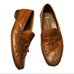 Johnston & Murphy Brown Leather Tassel Loafers Size 11.5